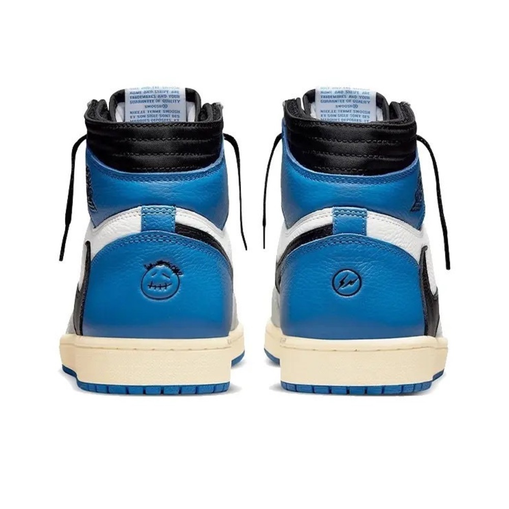 Travis Scott x Fragment x Air Jordan 1 High OG SP "Military Blue" DH1 - Picture 3 of 4